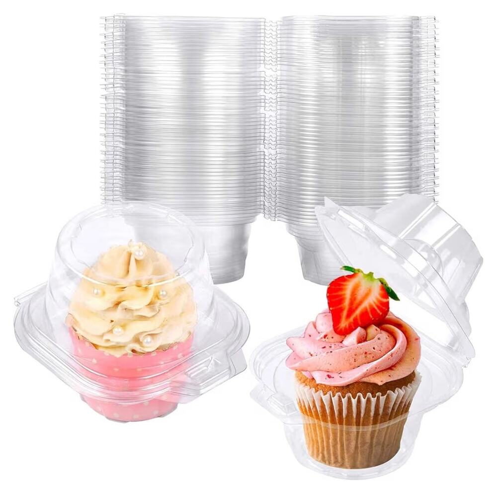 50‑Pack Clear Cupcake Holders – Single Cupcake Containers